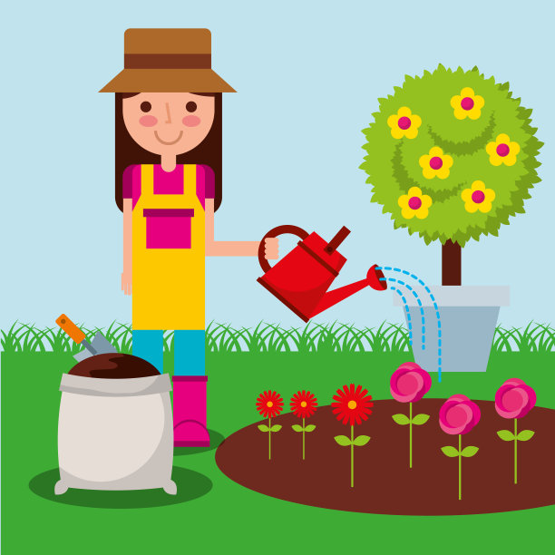 女孩园丁农场图片下载