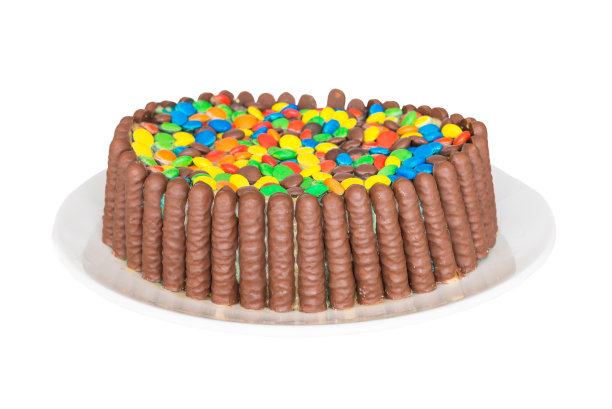 蛋糕，巧克力饼干和五颜六色的糖果图片下载