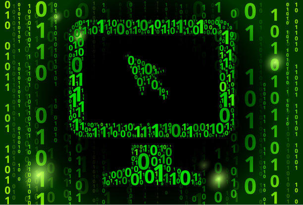 计算机监视器二进制码矢量模式背景图片下载