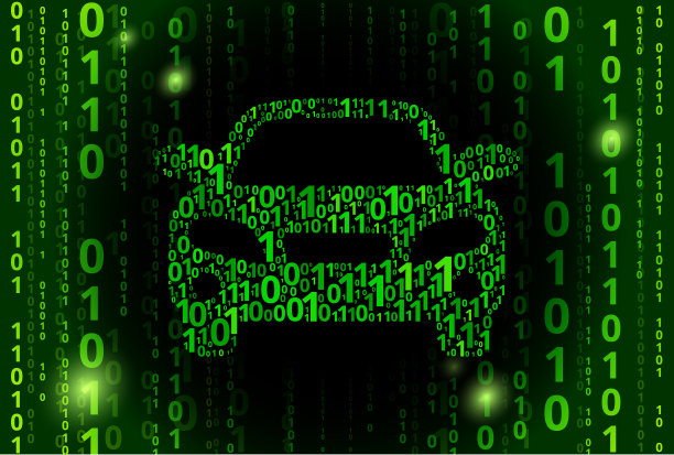 汽车二进制码矢量模式背景图片下载