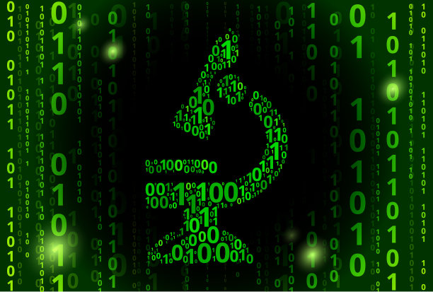 显微镜二进制码矢量模式背景图片下载