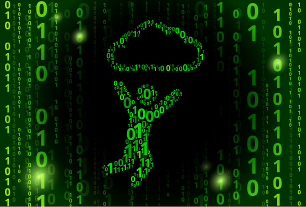 云棍图二进制代码矢量模式背景图片下载