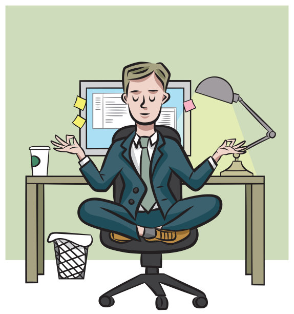 在工作中冥想图片下载