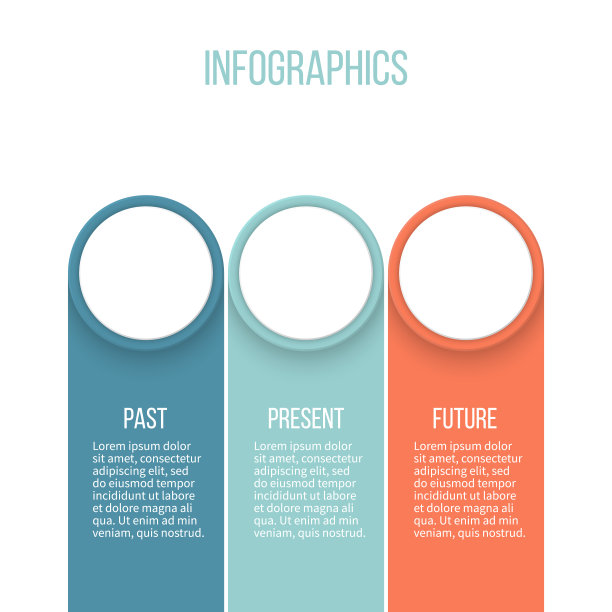 业务信息图。时间轴有3个步骤，选项，标签。向量模板。图片下载