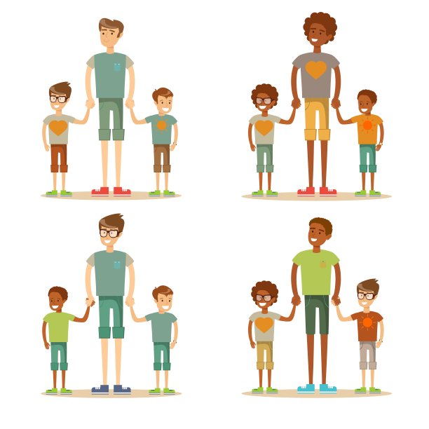 年轻的爸爸正在享受和孩子在一起的时光素材图片