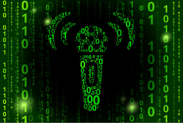 广播麦克风二进制码矢量模式背景图片下载