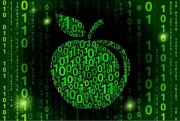 苹果二进制代码矢量模式背景图片下载