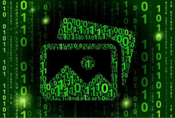 图二进制编码矢量模式背景图片下载