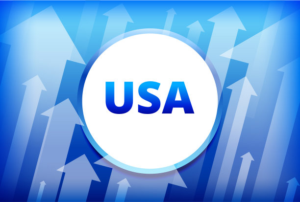 美国蓝色箭头背景图片下载
