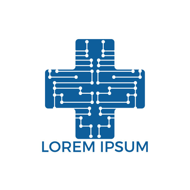 连接导线医疗交叉矢量设计。图片下载