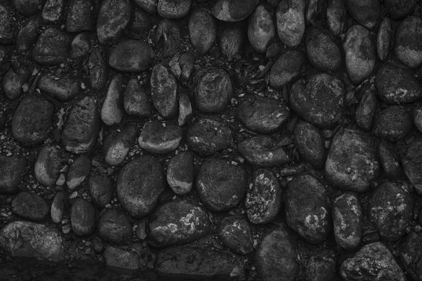 石材质地，岩石表面水平，卵石背景为网站或移动设备图片下载