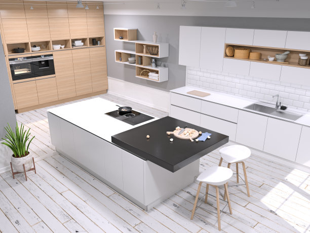 现代厨房室内设计图片下载