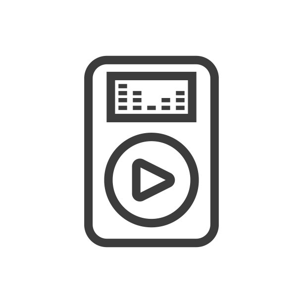 黑白音乐播放器图标图片下载