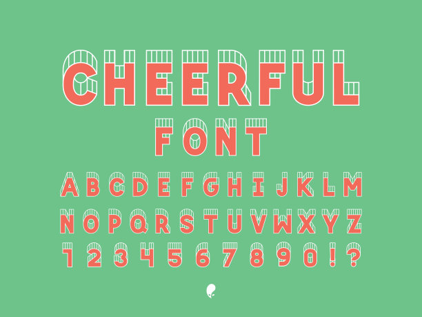 开朗大胆的字体。向量字母表图片下载