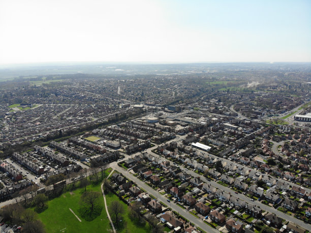 英国一座城市的航拍照片图片下载