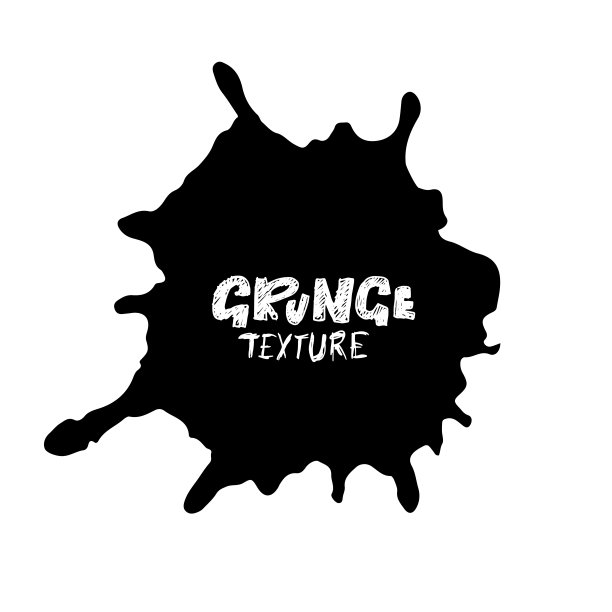 手绘Grunge纹理，抽象墨滴背景，黑白Grunge风格插画矢量水彩图案素材图片