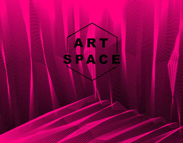 向量超现实的幻觉艺术设计，线条艺术三维立体纹理的内部空间，迷幻药之旅的主题。梦幻迷幻的新潮现代op艺术，视觉立体错觉。图片下载