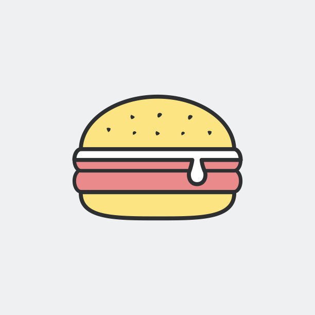 双层芝士汉堡符号概念图片下载