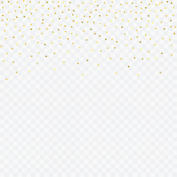 一轮黄金五彩纸屑。图片下载