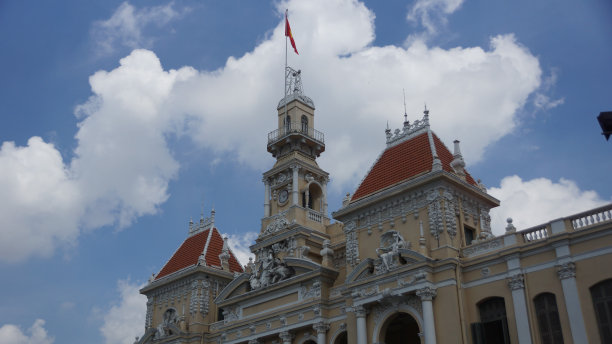 越南胡志明的殖民市政厅图片下载