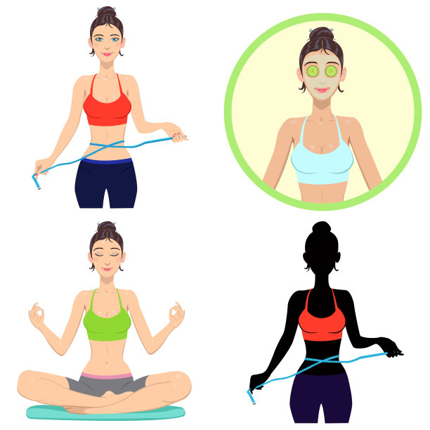 年轻女孩过着健康的生活方式素材图片