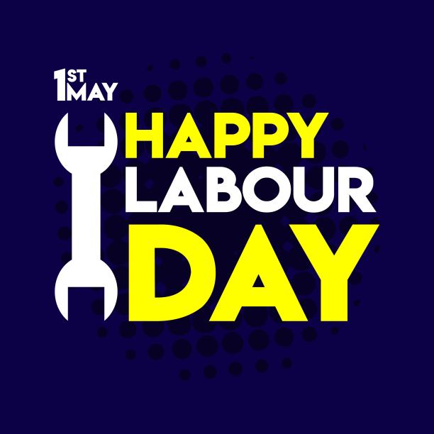 劳动节快乐矢量模板设计插图图片下载