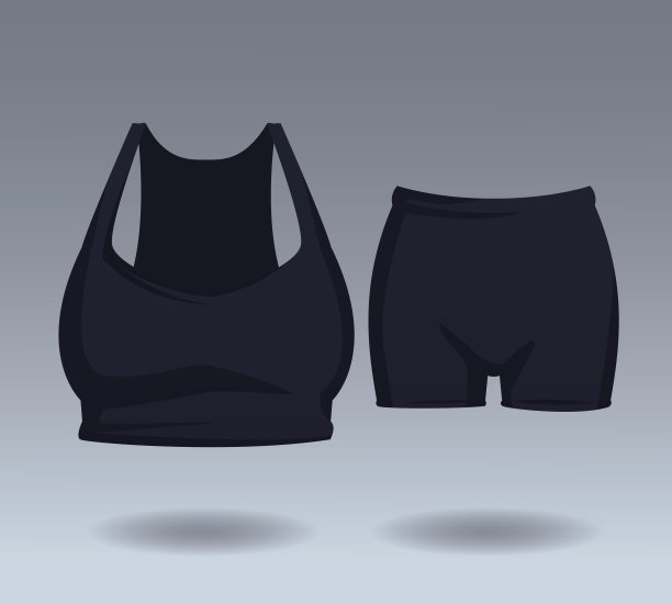 健身上衣和短裤图片下载