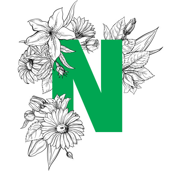 古董花字母。手绘矢量插图孤立在白色背景。图片下载