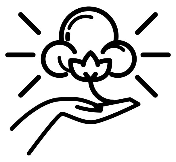 手摘棉花符号图标图片下载