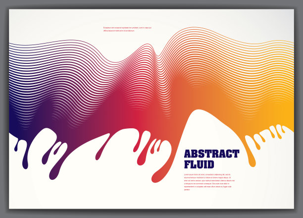 抽象流体矢量背景与彩色液滴波。3d色彩渐变运动艺术。线条纹理，动态表面，曲线线条，流动形状。图片下载