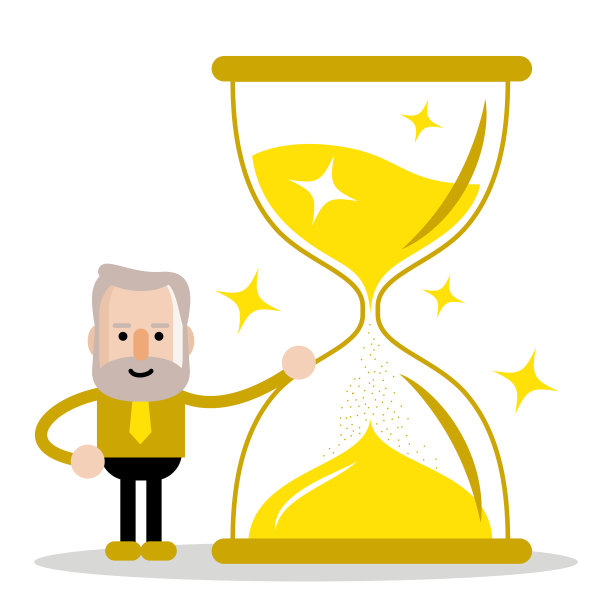 积极健康的生活方式资深商人沙漏沙钟图片下载