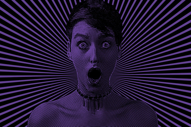 脸上带着震惊的表情和半色调的表情图片下载