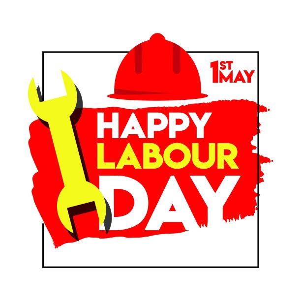 劳动节快乐矢量模板设计插图图片下载