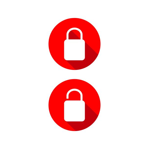 爱挂锁矢量模板设计插图图片下载