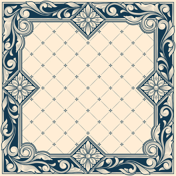 复古华丽的装饰单色设计图片下载