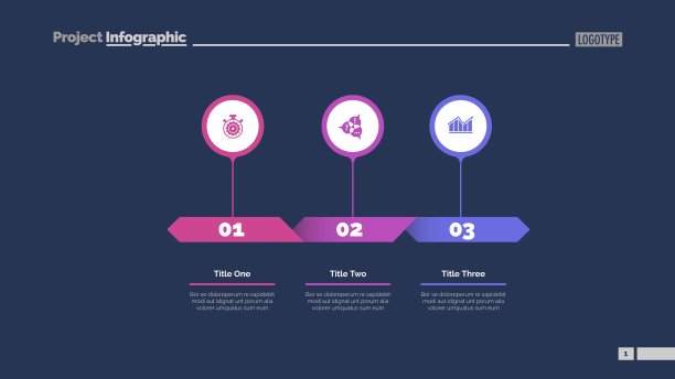 三选项幻灯片模板图片下载