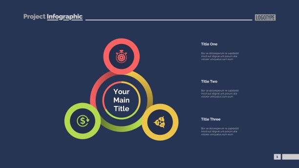 3点策略幻灯片模板图片下载