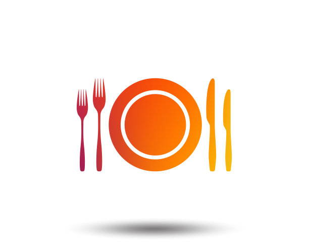 用刀叉装盘子。图片下载