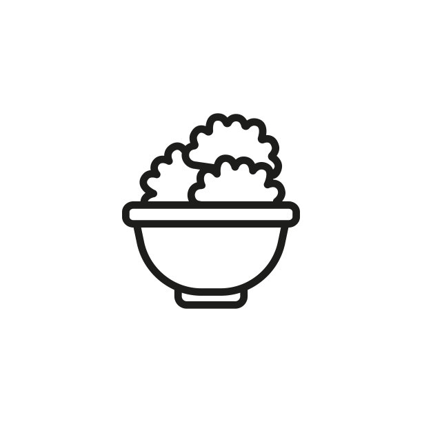 饺子碗线性图标图片下载