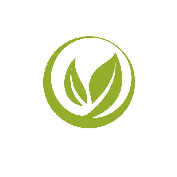 绿色叶子的矢量图形说明。纯素概念抽象符号用于整体医学，康复或药理学。图片下载