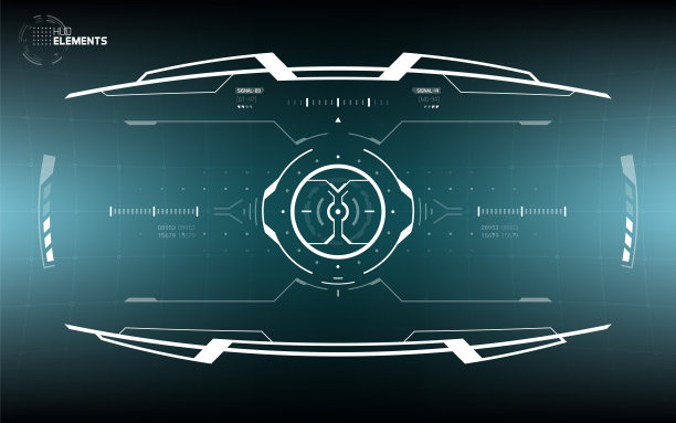 未来科幻技术HUD屏幕图片下载