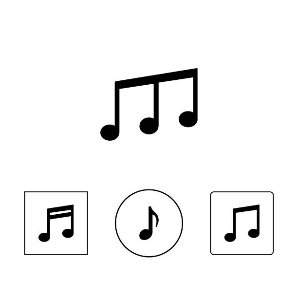 音乐笔记的收集。矢量图素材图片