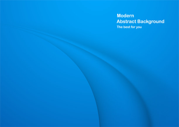 抽象蓝色曲线背景与复制空间的白色文本。封面，宣传册，网页横幅和杂志的现代模板设计。图片下载