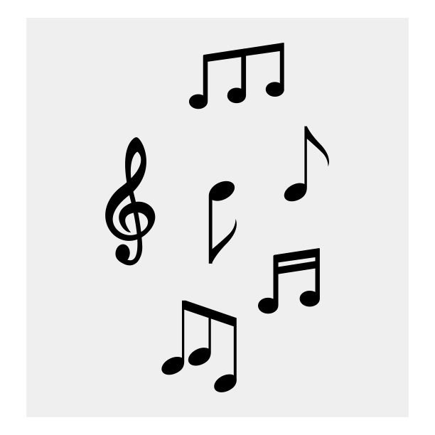 音乐笔记的收集。矢量图图片下载