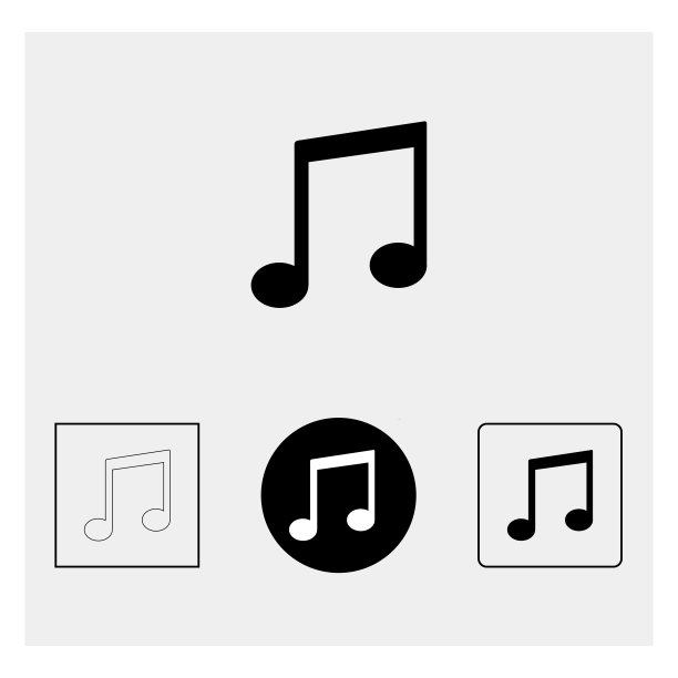 音乐笔记的收集。矢量图素材图片
