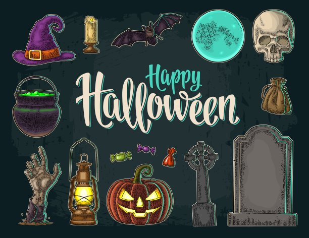 万圣节矢量图素材ID：317244006