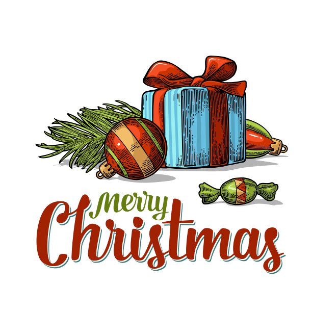 新年设贺卡。圣诞快乐刻字图片下载