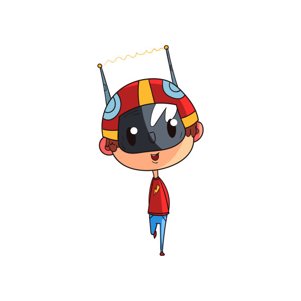 可爱的科学家男孩角色在科学实验，有趣的孩子在梦幻的头饰矢量插图在白色的背景图片下载