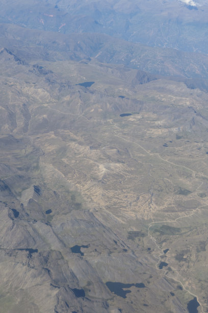 鸟瞰图干燥的沙漠和安第斯山脉在南美洲的某处图片下载