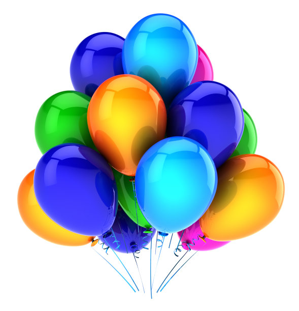 3D气球派对生日装饰素材图片